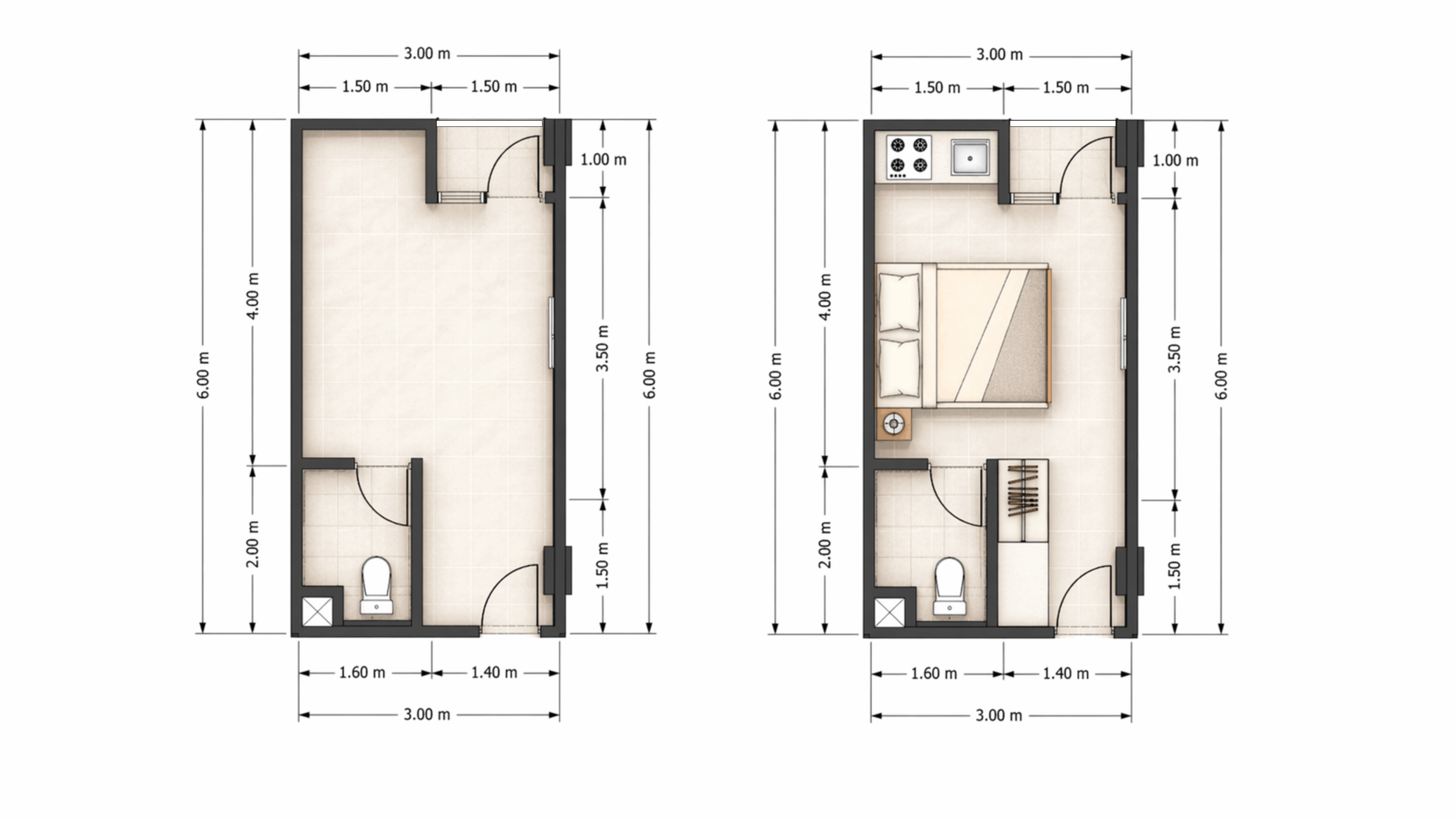Denah Tipe 21 m²